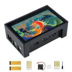4.3inch DSI LCD Display with Case for Raspberry Pi 4B, 800×480 Capacitive Touchscreen MIPI DSI Display Support Raspbian/Ubuntu/Kali/Retropie/WIN1