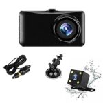 SANON Dash Cam 1080P Full HD Camera Front And Rear Dual Lens Car Recorder, 4 inch IPS Touch Screen, 170° Wide Angle Dashboard Camera with Motion