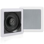 Herdio 5.25 Inch 160W 2-Way In-Wall Speakers,Ceiling Speakers For Home Living Room Bedroom Kitchen Office (Pair, White)