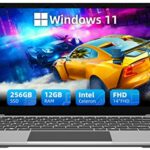 jumper Windows 11 Laptop,12GB RAM 256GB SSD Laptops,14 Inch 1920x1080 Pixels Ultrabook,Intel Celeron J4105 Processor Laptops（up to 2.5ghz）, With