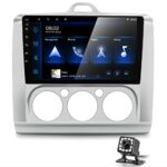 NHOPEEW 9 Inch Android Car Stereo Fit for Ford Focus Exi MT 2 3 Mk2/Mk3 2004-2011, HD Capacitive Touch Screen GPS Navigation Car Radio with Bluet
