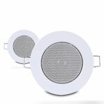 FONESTAR Pair of 2 Inch Ceiling Speaker Home Audio Installation Flush Fitting Halogen Size