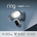 Ring Floodlight Cam Wired Pro by Amazon | Outdoor Security Camera with HDR Video, 3D Motion Detection, Bird's Eye View, Siren, alternative to CCT