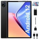 BRILLAR Tablet Android 12, 10-inch WIFI Tablet, Octa-core, 6GB + 128GB 1TB Expandable memory, 6000mAh Battery, 2+8MP Camera, Bluetooth, Type C, (