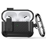 Lopnord Case for Airpods Pro 2/1 Case Cover with Lock Lid, Shockproof Cover Compatible with Airpod Pro 2 Case for Men Women, Rugged Shell for Air
