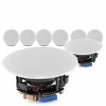 Power Dynamics 8x In Ceiling Speakers Flush Mount Shop Restaurant 8" Coaxial 100v 8ohm 1280w