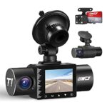 iiwey Dash Cam Front Rear and Inside Three Channels 1080P with IR Night Vision, Car Camera SD card included, Dashboard Camera Dashcam for Cars 17