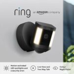 Ring Spotlight Cam Plus Wired by Amazon | Outdoor Security Camera 1080p HD Video, Two-Way Talk, Night Vision, LED Spotlights, Siren, alternative