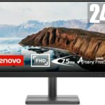 Lenovo L24e-30 24 Inch Full HD (1080p) Monitor (VA Panel, 75Hz, 4ms, HDMI, VGA, AMD FreeSync) - Raven Black