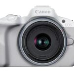 Canon EOS R50 White + RF-S 18-45mm F4.5-6.3 IS STM Lens – Mirrorless camera for on-the-go content creators, shooting stills and videos with an ul