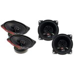VIBE Audio Slick 6” x 9” Triaxial speaker - 160/480 W (RMS/MAX), Black & VIBE Slick 4” Coaxial speaker - 50/150 W (RMS/MAX) SLICK4-V7, Black