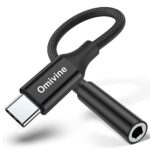 USB C to 3.5mm Jack Adapter, Type C to Aux Headphone Audio Cable, Male to Female Nylon Earphone Adapter for Samsung Galaxy, Pixel, Macbook iPad P