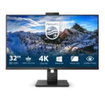 Philips 329P1H - 32 Inch 4K UHD Monitor, 60Hz, 4ms, IPS, USB-C Dock, WebCam, Speakers , Height Adjust (3840 x 2160, 350 cd/m² HDMI / DP 1.4 / USB