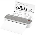 MUNBYN A4 Portable Thermal Printer for Laptops and Phone, A4 Thermal Printer, Wireless Inkless Printer for Travel, Study, Home, Tattoo, Photo, In