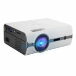 1080P HD LED Projector WIFI Home Theater Stereo Multimedia Player Compatible with Bluetooth, USB, HDMI, VGA, TF, AV for IOS / Android(White)