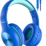 Nabevi Kids Headphones, Childrens Headphones with Microphone, 85dB/94dB Volume Limit, HD Sound, Sharing Function, Adjustable Foldable Wired Toddl