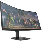 HP OMEN 34c Curved Gaming Monitor, 34'' WQHD VA 165hz, Gaming Console Compatible, 2x HDMI 2.0, 1x DisplayPort 1.4, AMD FreeSync Premium, Dual Spe
