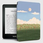 LucklyingBao Slimshell Case For 6" Kindle Paperwhite 10Th Generation 2018 Release - Pu Leather Covers For Kindle Paperwhite E-Reader Accessory-Re