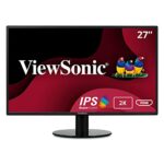 ViewSonic VA2719-2K-SMHD 27-inch 2K WQHD IPS Monitor with 2x HDMI, Display Port, Eye Care for Work and Study at Home