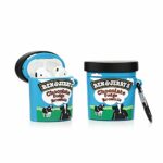 Derhom Airpods Silicone Case Funny Cute Cover Compatible for Apple Airpods 1&2[Beverage Can Series] (Benjerry Ice Cream)