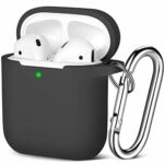Maledan Compatible with Airpods Case 2 & 1, Silicone Shockproof Protective Airpod Skin Cover, Waterproof [Front LED Visible] Support Wireless Cha