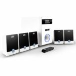 AUNA 5.1-jw 5.1 Channels White Ed 95 W Speaker Set ? Speaker Set (5.1 Channels, 95 W, Home Theatre, 70 DB, 95 W, ACTIVE SUBWOOFER)