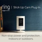 Certified Refurbished Ring Outdoor Camera Plug-In (Stick Up Cam) | HD outdoor Security Camera with 1080p video, Two-Way Talk, Wifi, Works with Al