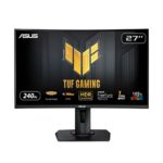 ASUS TUF Gaming VG27VQM Curved Gaming Monitor – 27 inch Full HD (1920x1080), 240Hz, Extreme Low Motion Blur™, Adaptive-sync, Freesync™ Premium, 1