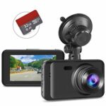 Dash Cam with SD Card, 1080P FHD Dashcam Front Dash Cams DVR Dashboard Camera, Dash Camera with Night Vision, 170°Wide Angle 3”IPS Screen Dash-ca