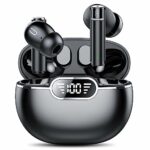 FAMOO Wireless Earbuds, Bluetooth 5.3 Headphones, 35Hrs Playtime HD Stereo Audio LED Display, Mini Bluetooth Earbuds and Dual Mic with Deep Bass,