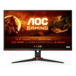 AOC Gaming 24G2SPU - 24 Inch FHD Gaming monitor, 165Hz, IPS, 1ms MPRT, Height Adjust , Speakers , freesync premium, USB HUB (1920 x 1080 @ 165Hz,
