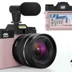 NBD 4K Vlogging Camera 48MP Digital Camera for Photography, Compact Camera with Flip Screen, Autofocus, 16X Digital Zoom, 52mm Wide Angle & Macro