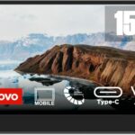 Lenovo L15 Portable Monitor – 15.6 inch 1080p Full HD IPS Screen for laptop with USB-C/Type-C connector – Black