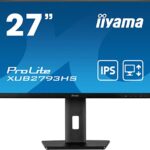 iiyama XUB2793HS-B5 27 Inch IPS LCD with Slim Bezel, 4ms, Full HD 1920x1080,1x HDMI,1 x DisplayPort, 2 x 2W Speakers, HA Stand