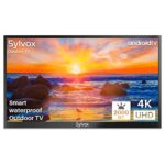 SYLVOX 65" Outdoor TV,4K HDR 10 Smart TV with Voice Remote,2000nits Dolby Audio IP55 Waterproof Chromecast,DVB-T2/S2/C&PAL, DTV/ATV, Bluetooth&Wi