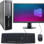 Complete set of 21.5in Monitor and HP 8300 SFF Quad Core i5-3470 8GB 500GB WiFi Windows 10 64-Bit Desktop PC Computer (Renewed)