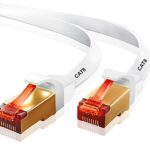 IBRA CAT8/CAT7 Ethernet Gigabit Lan network cable (RJ45) SSTP 40Gbps 2000Mhz - Flat White 7M