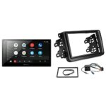 Pioneer 1026883 Double DIN Display with CarPlay and Android Auto, Black/White, Unico & Sound Way 2 DIN Car Stereo Facia Radio Adapter compatible