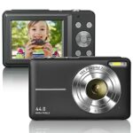 Digital Camera FHD 1080P 44MP Compact Camera,Vlogging Camera Digital with 2.4" LCD Rechargeable 16X Digital Zoom,Mini Vintage Digital Camera for