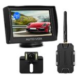AUTO-VOX M1W Wireless Reversing Camera Kit, 6 LEDS Reverse Camera with Super Night Vision, IP68 Waterproof Backup Camera, 4.3'' Rear View Monitor