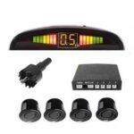 pjp electronics Car Parking Reverse Reversing Parking Sensor Kit LED Display Sound Alarm with 4 Sensors (Black)