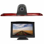 HD 720p Rear Backup Parking Camera With 5.0 Inch LCD Monitor Kits,3rd Brake Light Replacement Camera for Transporter S printer 1500 2500 3500 MB