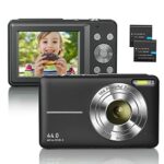 Digital Camera, Compact Camera Rechargeable Vlogging Camera FHD 1080P 44MP with 2.4" LCD Screen White Balance 16X Digital Zoom,Mini Vintage Digit