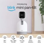 Blink Mini Pan-Tilt Camera | Rotating indoor plug-in smart security camera, two-way audio, HD video, motion detection, Alexa enabled, Blink Subsc