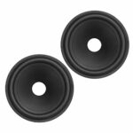 Uxcell 4" Paper Speaker Cone Subwoofer Cones Drum Paper 0.8" Inner Diameter with Rubber Surround 2 Pcs
