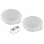 Power Dynamics Bathroom Kitchen Ceiling Speakers Set with Wireless Bluetooth Amplifier System