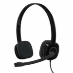 Logitech H151 Wired Headset, Stereo Headphones with Rotating Noise-Cancelling Microphone, 3.5 mm Audio Jack, In-Line Controls, PC/Mac/Laptop/Tabl