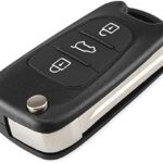 Kelay 3 Buttons Key Fob Case Replacement Compatible for Hyundai i20 i30 i35 ix20 ix35 Folding Remote Control Car Key Accessories