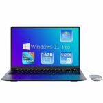 NEXSMART Windows 11 Pro Laptop 16GB RAM LPDDR4 512GB SSD PC 15.6 inch UHD Netbook Intel Celeron N5095 Processor Computer with Touch ID WiFi5 Blue