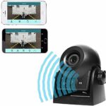 WiFi Reversing Camera, Reverse Camera Wireless Work with Phone IP68 Waterproof IR Night Vision Wide Angle Rear View Magnetic Parking Camera for T